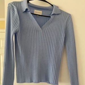 Blue collard sweater